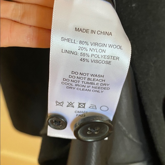 Quince Black Wool Cocoon Coat - Picture 9 of 10